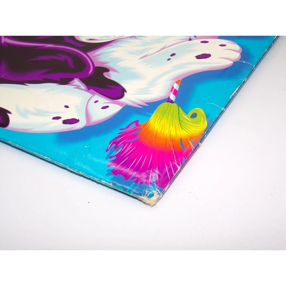 Vintage Lisa Frank Violet & Velvet Spaniel Dogs 2 Pocket Folder